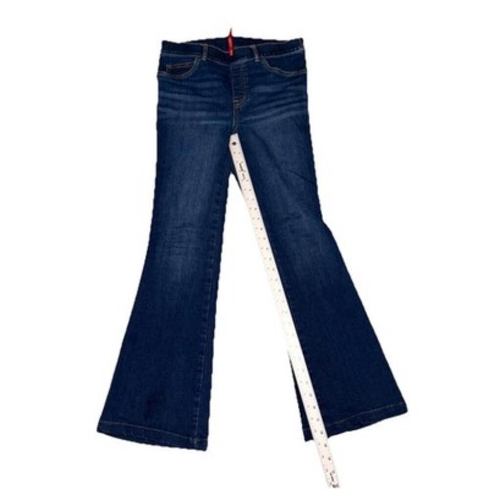 SPANX Flare Jeans Womens Medium Dark Wash Pull On Stretch Shaping Denim Bootcut - Picture 5 of 6